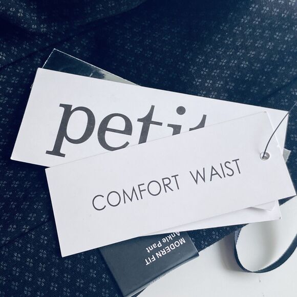 Amanda Chelsea Pants Size 6 Petite Black Patterned Ankle Career Preppy NEW - Picture 11 of 11